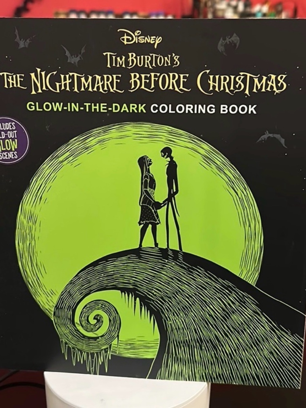 Nightmare Before Christmas Glow in the Dark Coloring Book w/ HUGE bonus